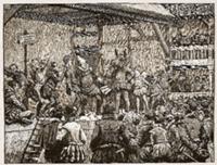 The acting of one of Shakespeare's plays in the ti