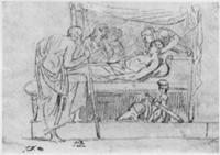 Death of Meleager (black pencil on paper) , artist