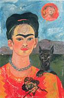 «Self Portrait with Itxcuintli Dog and Sun», Фрида