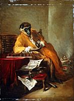 SD873156 The Monkey Antiquarian, after 1740 (oil o