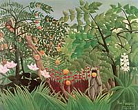 BAL73374 Exotic Landscape, 1910 by Rousseau, Henri