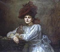 BSD1077508 Maud Gonne (oil on canvas) by Irish Sch