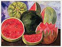 BAL64719 Viva la Vida, 1954 (print) by Kahlo, Frid