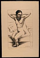 SD874824 Seated Nude with Raised Arms (Frida Kahlo