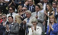 Actors Bradley Cooper, Hugh Grant and Benedict Cum