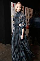 A model backstage at the Fendi Ready to wear show 