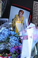 NEW YORK, NY - JANUARY 11:  Fans create a memorial
