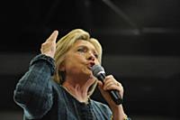 PORTSMOUTH, NH - FEBRUARY 6: Hillary Clinton, form