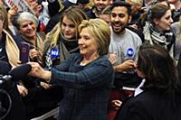 PORTSMOUTH, NH - FEBRUARY 6: Hillary Clinton, form