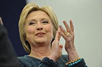 PORTSMOUTH, NH - FEBRUARY 6: Hillary Clinton, form