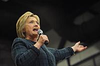 PORTSMOUTH, NH - FEBRUARY 6: Hillary Clinton, form