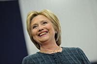 PORTSMOUTH, NH - FEBRUARY 6: Hillary Clinton, form