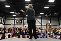 PORTSMOUTH, NH - FEBRUARY 6: Hillary Clinton, form
