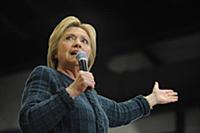 PORTSMOUTH, NH - FEBRUARY 6: Hillary Clinton, form