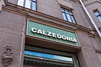 Moscow, Russia - May 02, 2021: Signboard of Calzed