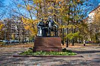 Moscow, Russia - October 11, 2021: Monument to fam