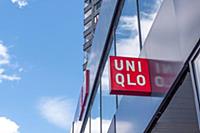 Moscow, Russia - May 02, 2022: UNIQLO logo at trad