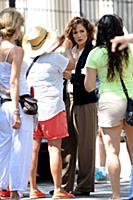 Jennifer Lopez on the set of the TV show 'Shades o