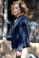 Jennifer Lopez on the set of the TV show 'Shades o