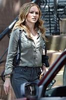 Drea de Matteo on the set of the TV show 'Shades o