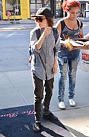 Ellen Page arrives at a downtown hotel in New York