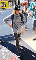Ellen Page arrives at a downtown hotel in New York