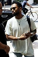 Miguel arrives at a downtown hotel in New York Cit