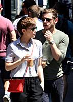 Kate Mara and Jamie Bell out and about in Manhatta