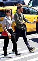 Kate Mara and Jamie Bell out and about in Manhatta