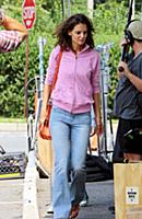 Katie Holmes on the set of the movie 'All We Had' 