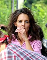 Katie Holmes on the set of the movie 'All We Had' 