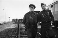 Кадр из фильма 'Украденный поезд', СССР, 1970. На 