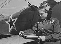 Guards Lt. Ekaterina Riabova, hero of the Soviet U