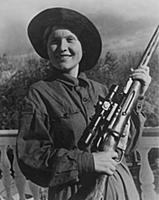 Soviet woman sharpshooter.
c.1943

Supplied By:
