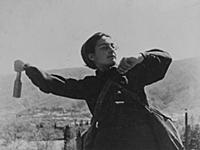 Soviet woman in action at wartime. 
c.1943

Sup