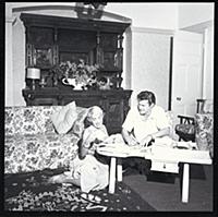 Roger Moore 1958.Taken at the British home he shar