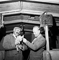 Jimmy Edwards, actor and comedian with Godfrey Win