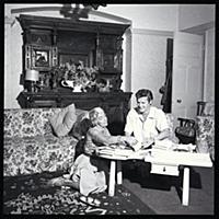 Roger Moore 1958.Taken at the British home he shar