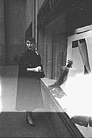 Audrey Hepburn window shopping on a 1952 visit to 