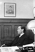 Jeremy Thorpe in his office at Westminster, Houses