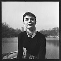 Audrey Hepburn on a 1952 visit to New York, USA wh