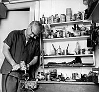 Actor, writer and storyteller David Kossoff at hom