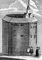 The old Globe Theatre , Bankside , Southwark