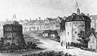 Globe Theatre, Bankside, Southwark (right) and the
