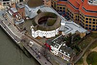 An aerial view of the Globe Theatre, at Southwark 