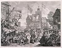 'Southwark Fair', 1733. A crowd is enjoying the fe