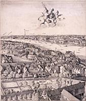 Panoramic view of London, c1670. View of London fr