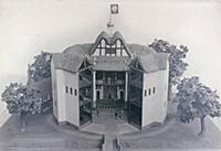 Model of the Globe Theatre, c1950. Model of Shakes