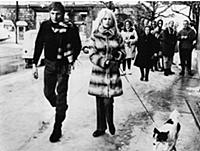 Brigitte Bardot and husband Gunther Sachs on winte