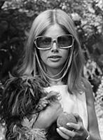 Swedish actress Britt Eklund at her villa near the